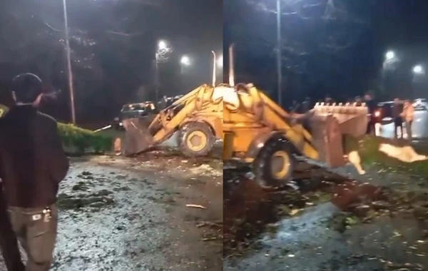 Сильный ветер парализовал движение на этой дороге