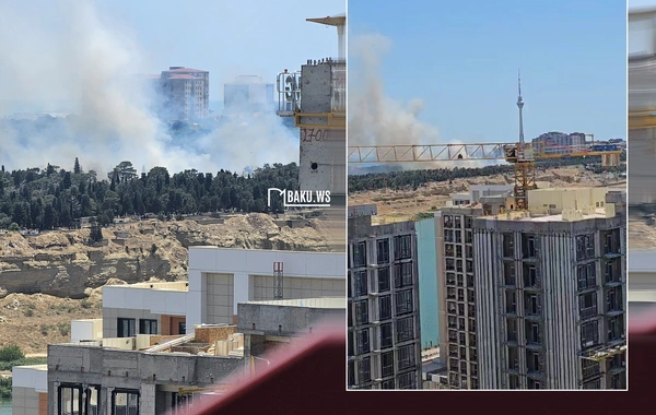 Bakıda açıq ərazidə YANĞIN BAŞLAYIB