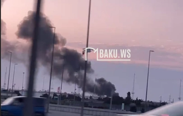 Bakıda qara tüstü ətrafı bürüyüb