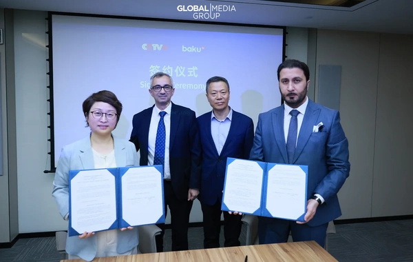 "Report" İA və Baku TV Çinin nüfuzlu CCTV+ agentliyi ilə əməkdaşlıq memorandumu imzalayıblar