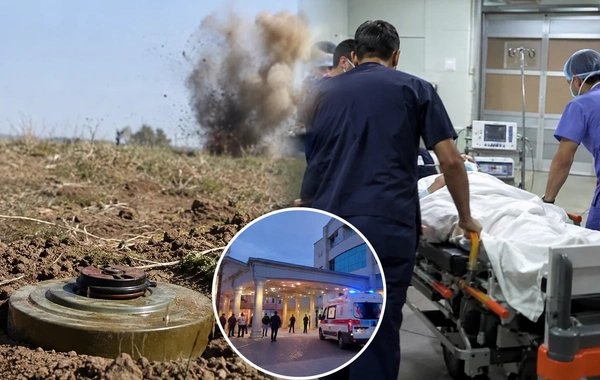 Cəbrayılda minaya düşən ata və oğul Bakıya gətirildi