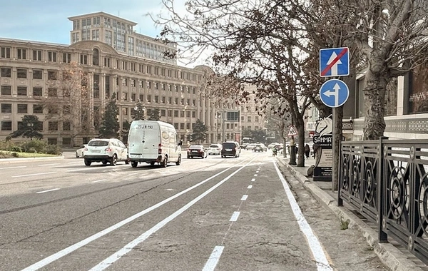 В Баку еще на двух улицах создается полоса для микромобильности