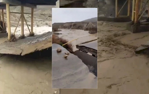 Qaradağda sel aparmış körpünü əvəz edən müvəqqəti yol bərpa olunacaq