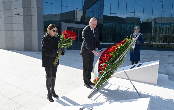 Prezident İlham Əliyev Xocalı Soyqırımı Memorialının açılışında iştirak edib