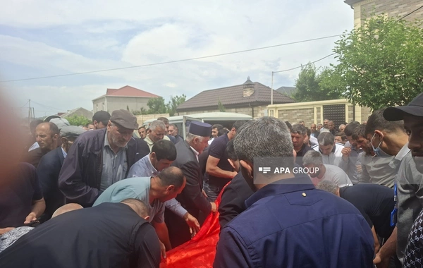 Azov dənizində gəmiyə dron hücumunda həlak olan Fuad Orucov Xaçmazda dəfn edilib