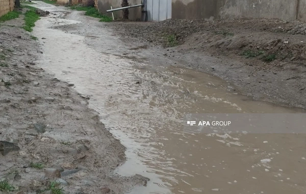 В Гяндже дождь вызвал серьезные последствия