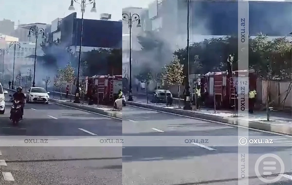 Bakıda açıq ərazidə yanğın başlayıb