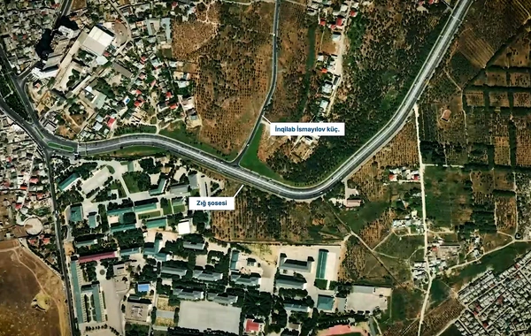 Zığ şosesindən İnqilab İsmayılov küçəsinə birbaşa çıxış açılır