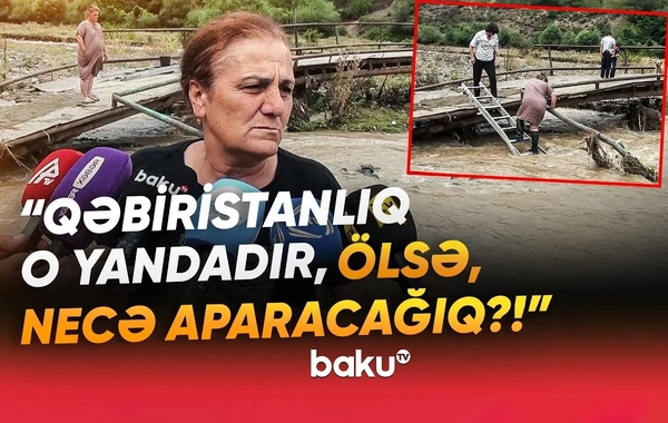 Təsərrüfat işləri ilə məşğul idik, qayıdanda körpünü keçə bilmədik - Tovuzda sel çətin anlar yaşatdı
