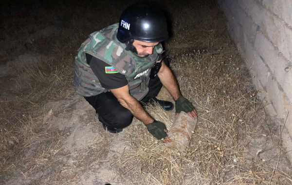 Yaşmada top mərmisi tapılıb