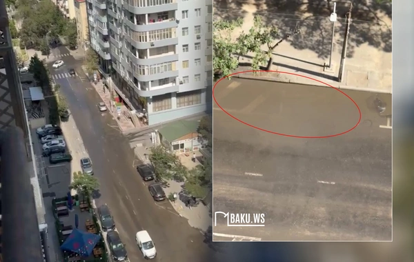 Qara Qarayevdə kanalizasiya tutuldu: Küçə çirkab su altında qaldı