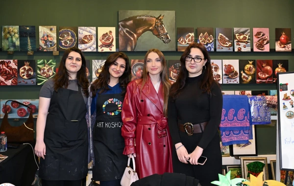 Alyona Əliyeva Novruz yarmarkasını ziyarət edib