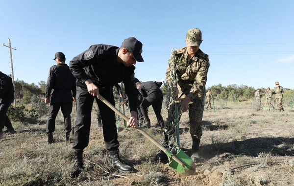 8 Noyabr - Zəfər Günü ilə əlaqədar DİN-in əməkdaşları növbəti ağacəkmə kampaniyası keçiriblər