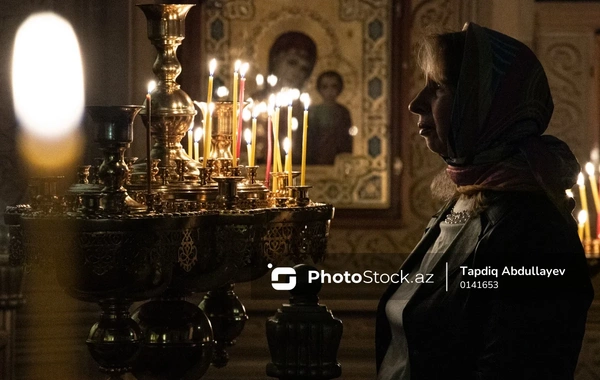 Müqəddəs Mürdaşıyan Zənənlər Kafedral kilsəsində Pasxa bayramından FOTOREPORTAJ