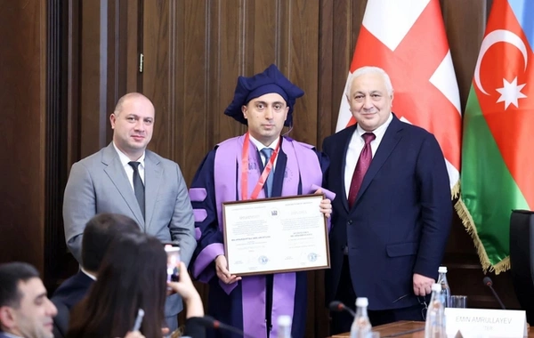 Emin Əmrullayev Gürcüstan Texniki Universitetinin fəxri doktoru adı ilə təltif olunub