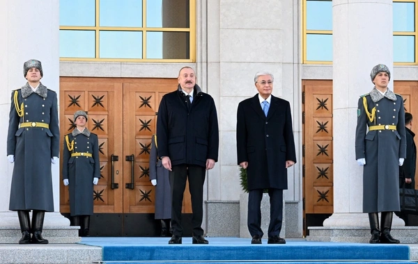 President Ilham Aliyev arrived in Kazakhstan on a state visit
