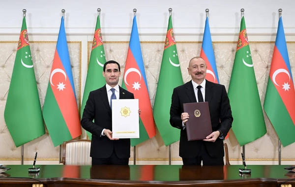 The exchange of Azerbaijani-Turkmen documents took place