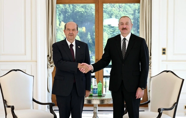İlham Əliyev Qəbələdə Şimali Kiprin Prezidenti ilə görüşüb