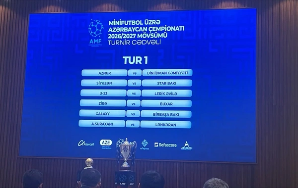 Minifutbol üzrə Azərbaycan çempionatının 2026/2027 mövsümünün püşkü atılıb