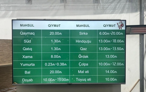 "Kənddən Şəhərə" yarmarkasında qiymətlər necədir? - SİYAHI
