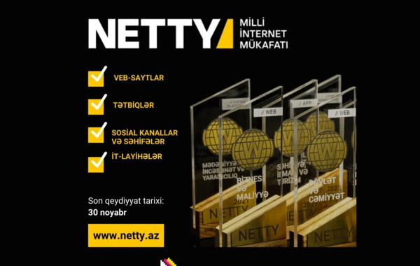 NETTY 2024 Azərbaycan Milli  İnternet Mükafatı - qeydiyyat davam edir