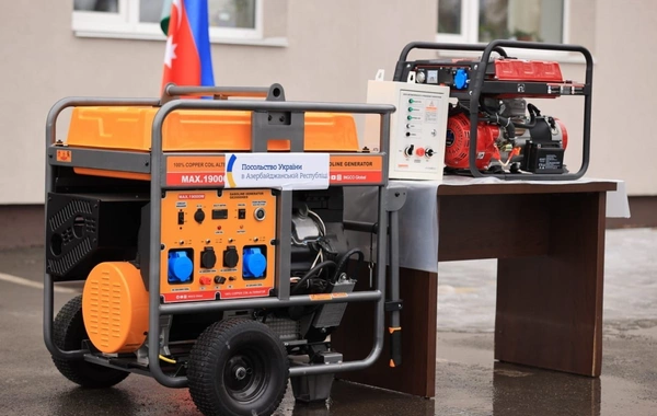 Azərbaycandan Ukraynaya göndərilən generatorlar İrpen şəhərinə verilib