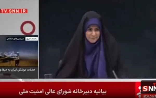 Strike on Iran's state television headquarters caught on live broadcast