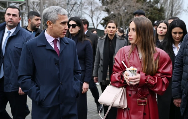 Alyona Əliyeva Novruz yarmarkasını ziyarət edib