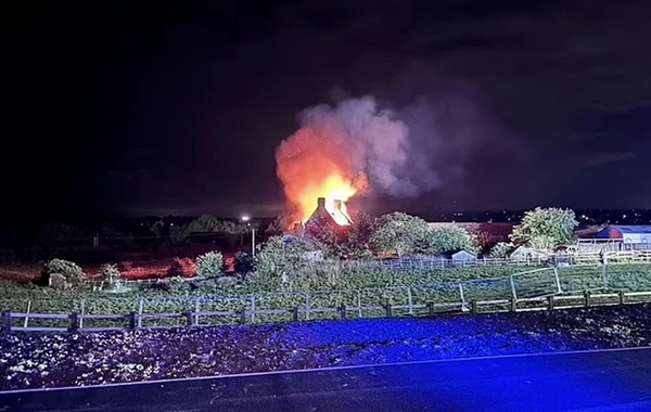 Unknown individuals set fire to Princess Diana's farmhouse