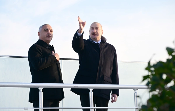 Prezident İlham Əliyev Xankəndi şəhərində Zəfər parkının açılışında iştirak edib