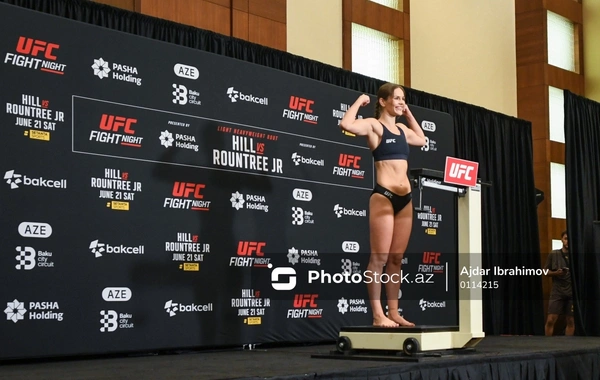 UFC Baku Fight Nightda oktaqona çıxacaq idmançıların rəsmi çəkiölçmə mərasimi olub