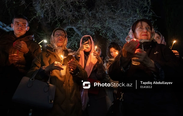 Müqəddəs Mürdaşıyan Zənənlər Kafedral kilsəsində Pasxa bayramından FOTOREPORTAJ