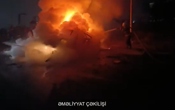 Masazırda BMW ilə Hyundai toqquşdu - Güclü yanğın baş verdi