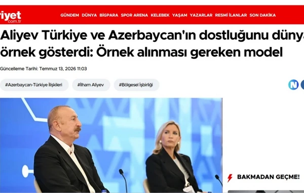 Azərbaycan Prezidentinin IV Şuşa Qlobal Media Forumundakı çıxışı Türkiyə mediasının diqqət mərkəzindədir