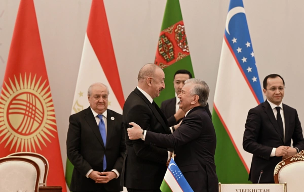 İlham Əliyev Mərkəzi Asiya Dövlət Başçılarının 7-ci Məşvərət Görüşünün iclasında çıxış edib