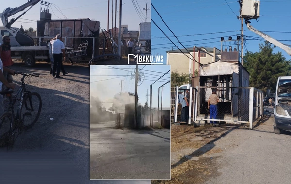 Sarayda transformatorda YANĞIN - Ərazi işıqsız qaldı
