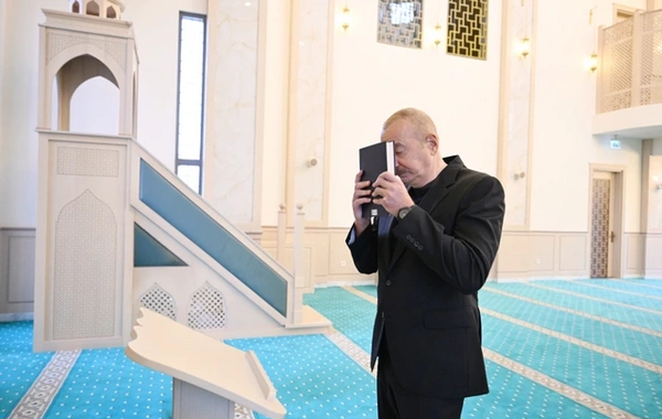 14 сентября Президент Азербайджанской Республики Ильхам Алиев принял участие в открытии мечети, построенной в