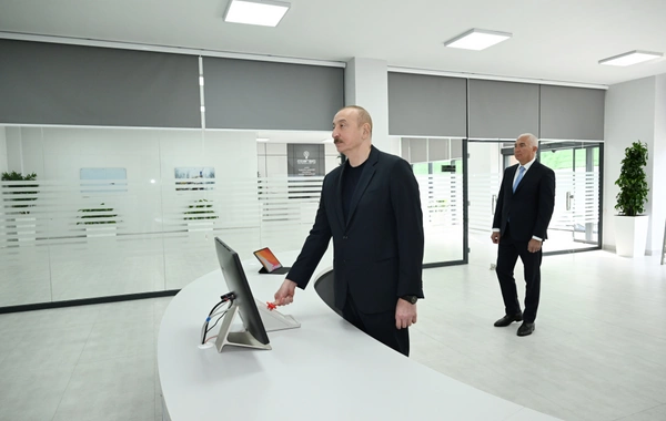 Prezident İlham Əliyev Laçın Elektrik Şəbəkəsi Rəqəmsal İdarəetmə Mərkəzinin açılışında iştirak edib