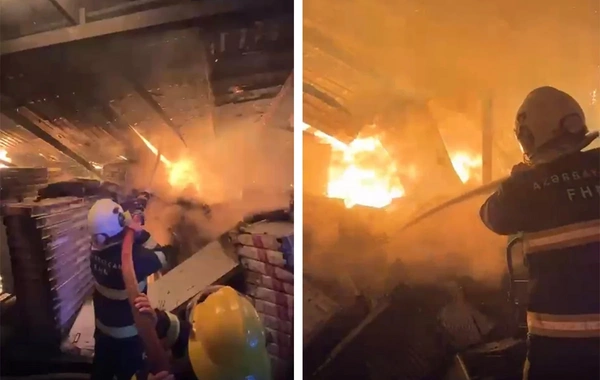 Bakıda güclü yanğın: Hadisə yerindən GÖRÜNTÜLƏR