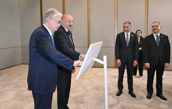 Azərbaycan və Qazaxıstan prezidentləri Trans-Xəzər Fiber-Optik Kabel Xəttinin açılışını ediblər