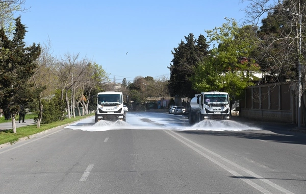 Bu gün paytaxtın 556  küçəsi yuyuldu