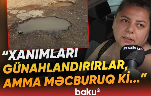 Binəqədidə su xəttində aylardır davam edən nasazlıq: Yol da bərbad hala düşüb