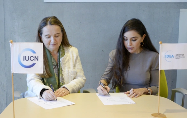 Leyla Əliyeva və Qretel Agilar İsveçrədə əməkdaşlıq imkanlarını müzakirə ediblər