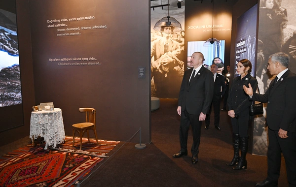 Prezident İlham Əliyev Xocalı Soyqırımı Memorialının açılışında iştirak edib