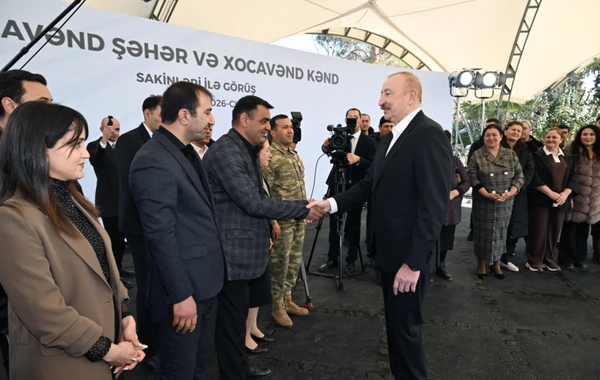 İlham Əliyev Xocavənd şəhər və Xocavənd kənd sakinləri ilə görüşüb