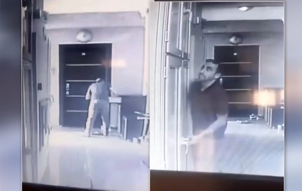Bakıda naməlum kişi binanın blokunda sakinlərə qorxulu anlar yaşatdı - GÖRÜNTÜLƏR