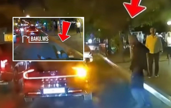 Bakıda özünü avtomobilin qarşısına atan piyada saxlanıldı