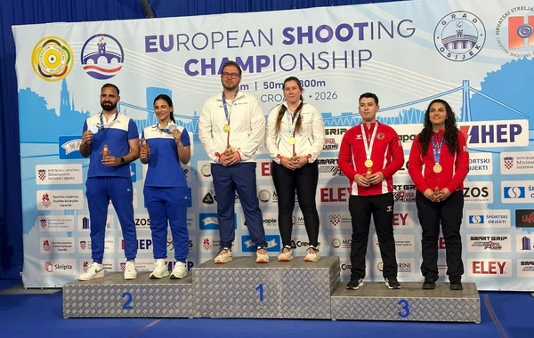 Azərbaycanın güllə atıcıları Avropa çempionatında gümüş medal qazanıblar