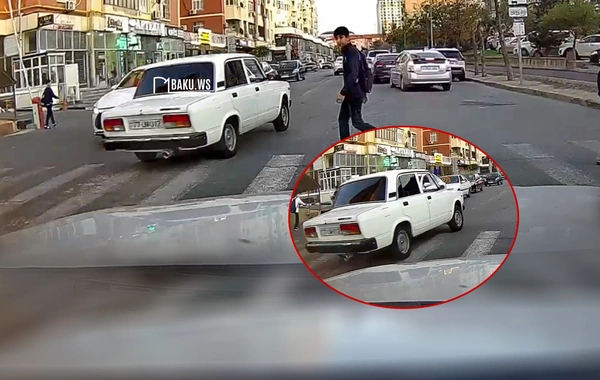 VAZ-2107-dən PİYADA KEÇİDİNDƏ ŞOU