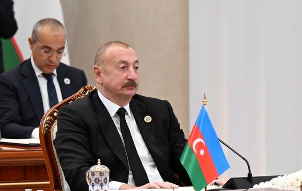 İlham Əliyev Mərkəzi Asiya Dövlət Başçılarının 7-ci Məşvərət Görüşünün iclasında çıxış edib